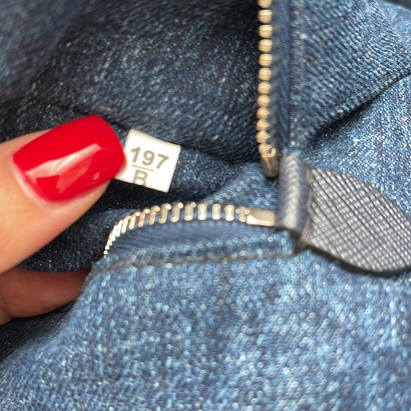 CANAPA CONVERTIBLE TOTE RHINESTONR EMBELLISHED DENIM LARGE BAG - Picture 6 of 7